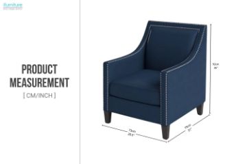 Picture of ABBEY Arm Chair (Navy Blue)