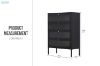 Picture of STARK Steel Frame 4-Door Transparent Glass Shoe Cabinet (Black)