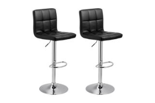 Picture of AKALI Adjustable Swivel Gas Lift Bar Stool (Black) - 2 Stools in 1 Carton