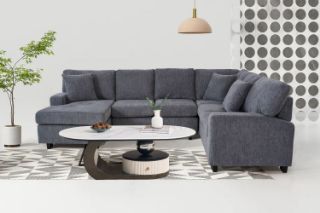 Picture of LORINA Fabric U-shape Sectional Sofa - Chaise Facing Left