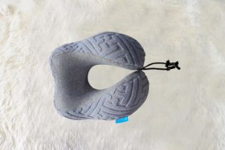 Picture of ENDY Memory Foam U-shape Neck Pillow - Plush Light Grey 