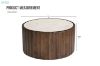 Picture of KASIA Mango Wood D89 Round Coffee Table With Marble Top