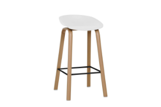 Picture of PURCH H75 Barstool Metal Leg (White)  - Each