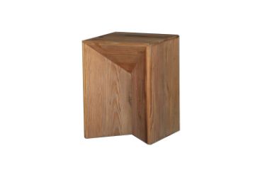 Picture of ROWAN 100% Reclaimed Pine Wood Square Stool (30x30cm)