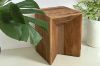 Picture of ROWAN 100% Reclaimed Pine Wood Square Stool (30x30cm)