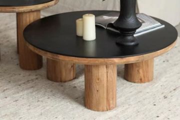 Picture of ASMA D90 Reclaimed Wood Round Coffee Table 