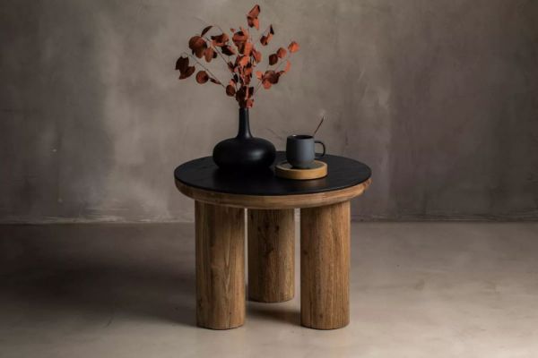 Picture of ASMA D60 Reclaimed Wood Round Coffee Table 