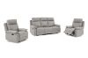 Picture of SORIANO Air Leather Manual Reclining Sofa Range (Pebble Grey) - 2 Seat Recliner Sofa (2RR) 