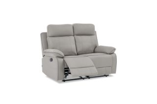 Picture of SORIANO Air Leather Manual Reclining Sofa Range (Pebble Grey) - 2 Seat Recliner Sofa (2RR) 