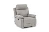 Picture of SORIANO Air Leather Manual Reclining Sofa Range (Pebble Grey) - 2 Seat Recliner Sofa (2RR) 