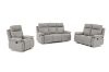 Picture of SORIANO Air Leather Manual Reclining Sofa Range (Pebble Grey) - 3 Seat Recliner Sofa (3RR)
