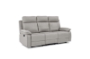 Picture of SORIANO 3 Seater Air Leather Manual Recliner Sofa (Pebble Grey)