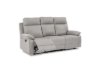 Picture of SORIANO 3 Seater Air Leather Manual Recliner Sofa (Pebble Grey)
