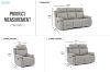 Picture of SORIANO Air Leather Manual Reclining Sofa Range (Pebble Grey)