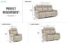 Picture of SORIANO Air Leather Reclining Sofa Range (Greige) - 3RR + 2RR Sofa Set