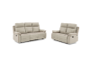 Picture of SORIANO Air Leather Reclining Sofa Range (Greige) - 3RR + 2RR Sofa Set