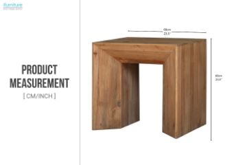 Picture of ROWAN 100% Reclaimed Pine Wood Side Table Table (60x60cm)