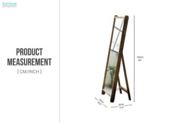 Picture of DANKO Full Length Mirror with Solid Reclaimed Wood Frame (62x165cm)