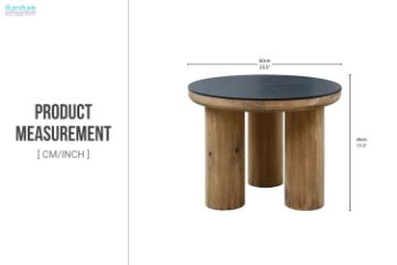 Picture of ASMA D60 Reclaimed Wood Round Coffee Table 