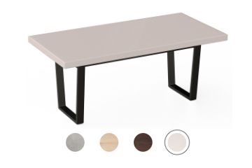 Picture of SYNERGYPLUS Modular Dining System - 160/180/200 Table Top in 4 Colors with Trapezoid Metal Legs