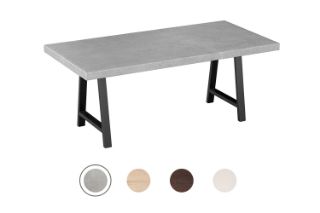 Picture of SYNERGYPLUS Dining Table with A-Frame Metal Legs (Cement Grey) - 180x90