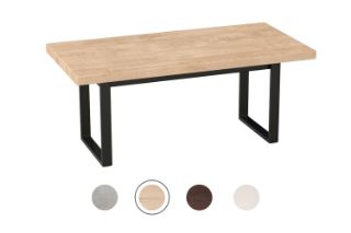 Picture of SYNERGYPLUS Dining Table with Square Metal Legs (Natural Oak) - 180x90