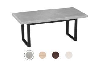 Picture of SYNERGYPLUS Dining Table with Square Metal Legs (Cement Grey) - 200x100