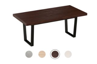 Picture of SYNERGYPLUS Dining Table with Trapezoid Metal Legs (Walnut) - 180x90