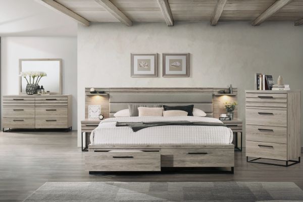 Picture of WESTDEN Bedroom Combo Set with Side Pier in King Size - 6PC Combo