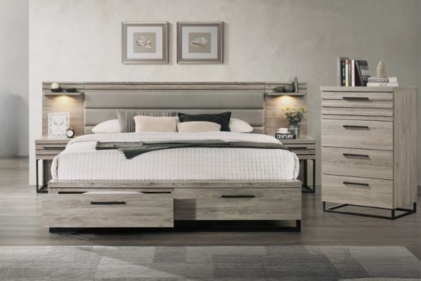 Picture of WESTDEN Bedroom Combo Set with Side Pier in King Size - 4PC Combo