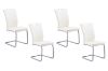 Picture of EDAN High Back Dining Chair with Powder Coating Base (Pearl White) - 4 Chairs in 1 Carton