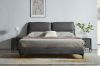 Picture of ROMEO Genuine Leather Queen/King Size Bed Frame (Dark Grey)