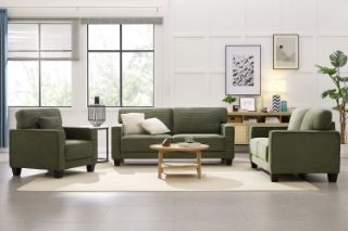 Picture of HERBERT Corduroy Sofa Range (Green) - 3+2+1 Sofa Set