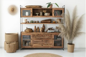 Picture of ELMORE Reclaimed Pine Wood Cabinet Shelf/Display Cabinet(190x180cm)