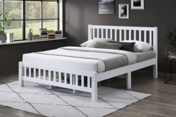 Picture of FORESTER Solid Wood Single/King Single/Double/Queen Size Bed Frame (White)