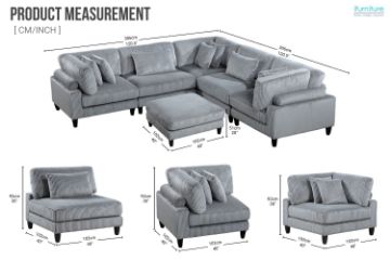Picture of VIANNA Sectional Modular Sofa Range (Grey)