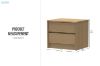 Picture of MOOK 2-Drawer Bedside Table (Light Oak)