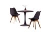 Picture of TULIP Dining Set (Black) - 80cm Table with 4 Chairs 