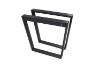 Picture of SynergyPlus H74 Trapezoid Metal Table Legs with 160 Support Bracket