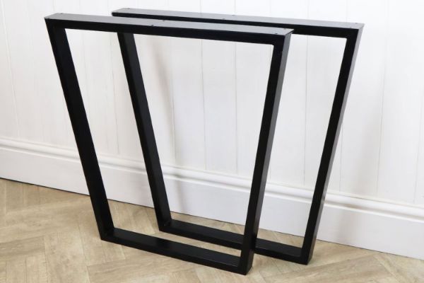 Picture of SynergyPlus H74 Trapezoid Metal Table Legs With 180 Support Bracket