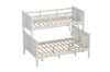 Picture of FORESTER Solid Wood Single-Double Bunk Bed (White)