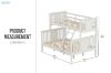 Picture of FORESTER Solid Wood Single-Double Bunk Bed (White)