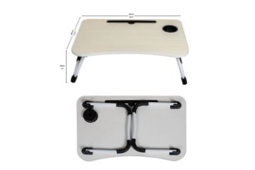 Picture of KUMLA Folding Laptop Table with Trays (Maple)
