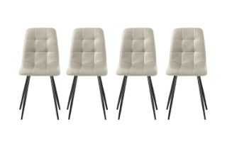 Picture of SAROTO Dining Chair (Creamy White) - 4 Chairs in 1 Carton