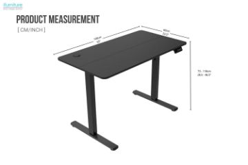 Picture of NEXUS 140 Electric Height Adjustable Standing Desk with LED Display (Black)