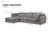 Picture of SERENA Feather-Filled Sectional Fabric Sofa - Chaise Facing Left