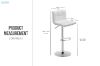 Picture of AKALI Adjustable Swivel Gas Lift Bar Stool (White)