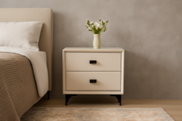 Picture of ALANYA 2-Drawer Bedside Table (Champagne)