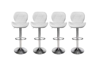 Picture of LIBBY Adjustable Swivel Gas Lift Bar Stool (White) - 4 Stools in 1 Carton