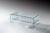 Picture of MURANO 110 Bent Glass Coffee Table with Shelf